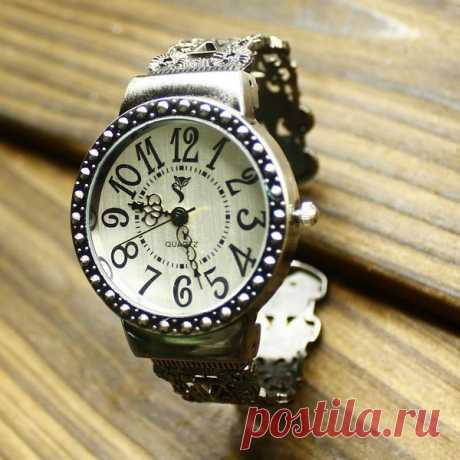 Урожай вырез большой круглый циферблат браслет часы женская мода часы ретро из нержавеющей стали женщины наручные часы, принадлежащий категории Наручные часы и относящийся к Часы на сайте AliExpress.com | Alibaba Group