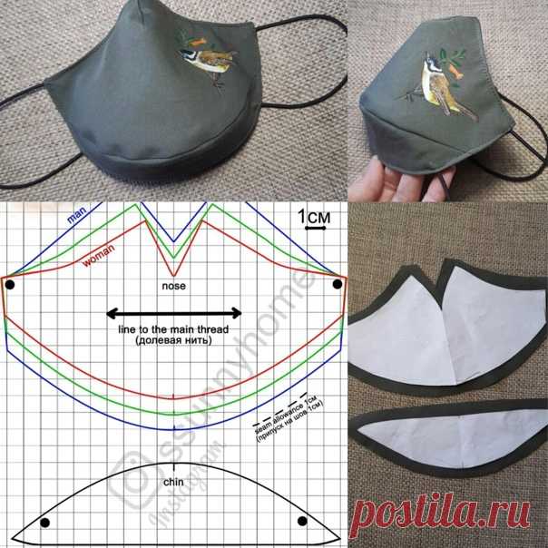 Мастер- класс маски анатомической формы
Фото на коллаже смотреть по часовой стрелке
1коллаж
Делаем лекала используя предложенную выкройку(квадратик 1×1см). Выкраиваем детали: 2лицевые , 2подклада.
2коллаж
При желании наносим рисунок акрилом(не рекомендуется украшать, например кружевом, аппликациями, будут накапливаться бактерии)
Выполняем выточки, и соединяем верхнюю деталь с нижней , как на верх, так и подклад.
3 коллаж
Полученный верх и подклад. Заутюживаем швы, на верхн...
