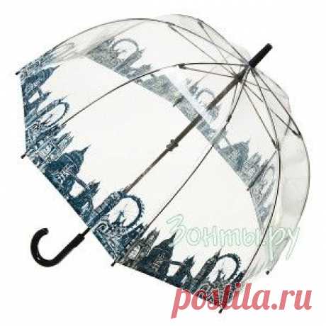 Прозрачный женский зонт-трость Fulton L042-3042 London Icons Birdcage-2