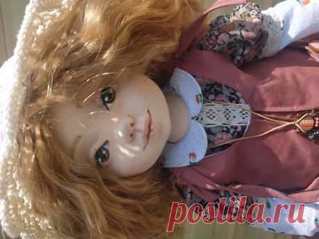 Ooak art doll, doll for interior, rag doll, textile doll, red hair doll Collectible fabric doll Textile art doll Gift for girl christmas