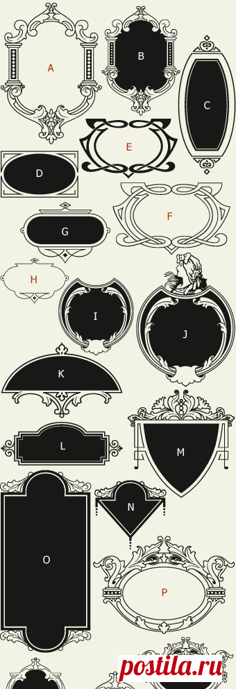 Letterhead Fonts / L...@Mrs&采集到古典图案(170图)_花瓣平面