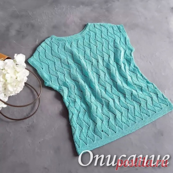 Описание летней кофточки спицами