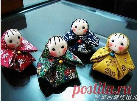 МК Японская куколка из ткани