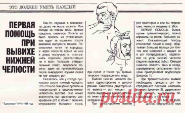 Первая помощь при вывихе нижней челюсти