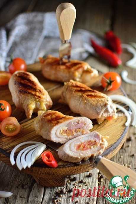 Свиные гриль-рулетики с томатной сальсой - кулинарный рецепт