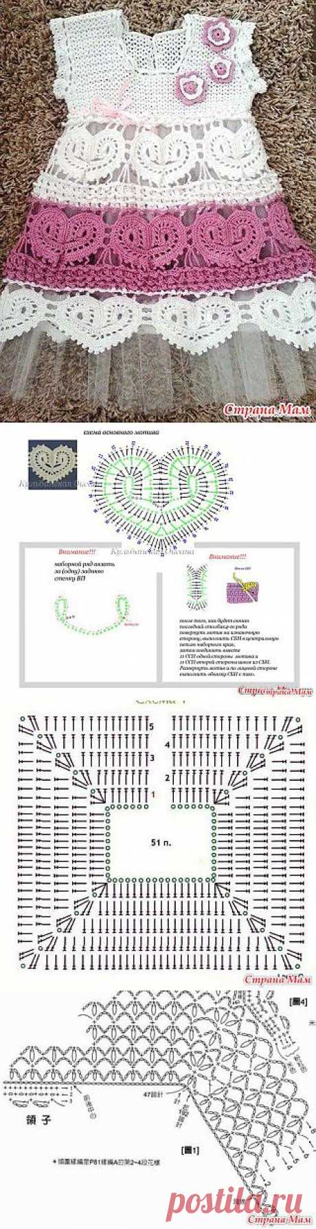 Платье Сердечки он-лайн: Дневник группы &quot;Вяжем вместе он-лайн&quot; - Страна Мам