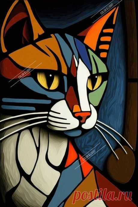 Picasso Cat Picasso Style Abstract Cat Art Digital Download - Etsy