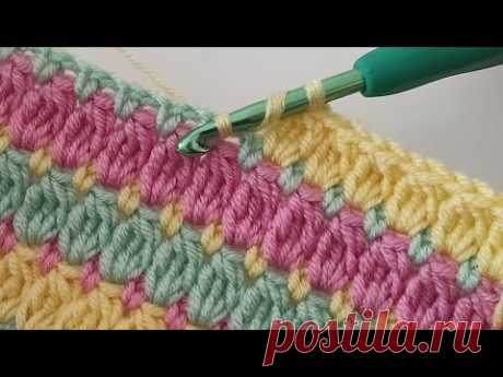 Простое вязание крючком детского одеяла для начинающих ~ Trends 3D Crochet Pattern Pattern