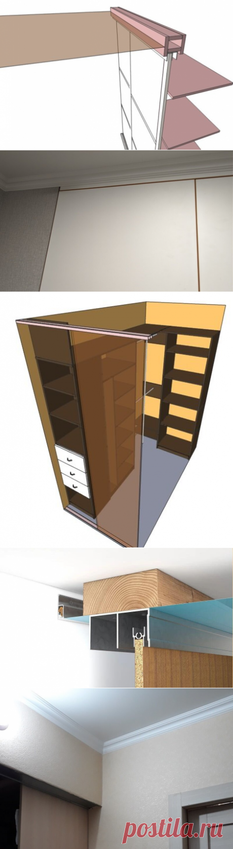 Что раньше устанавливать - шкаф-купе или натяжной потолок? | Мебель своими руками | Яндекс Дзен