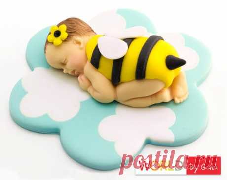 Fondant Baby Cake Topper Baby Bee Cake Topper Baby Shower | Etsy