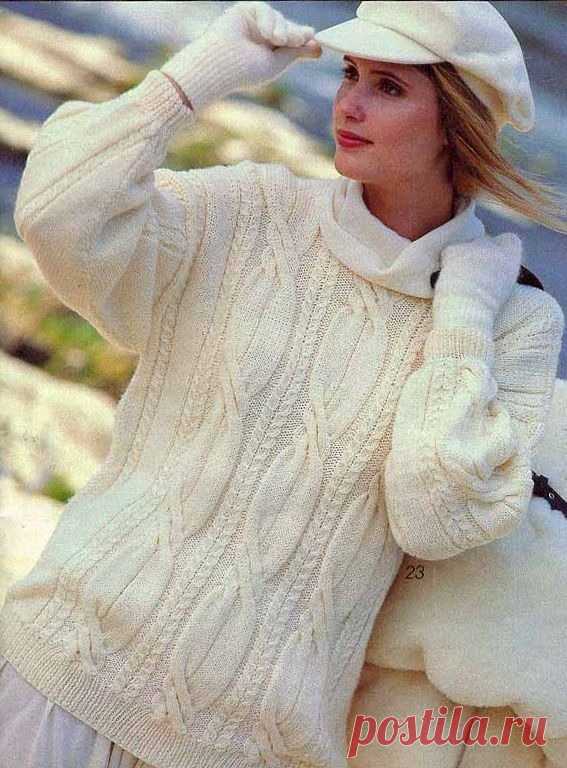 Красивейший белый пуловер!