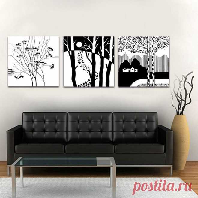 painting living room pictures Picture - More Detailed Picture about Hand Painted Black&White Oil Painting On Canvas Wall Paintings Landscape Painting For Living Room Decor Art Hang Pictures Picture in Painting & Calligraphy from Da Fen Oil Painting World | Aliexpress.com | Alibaba Group