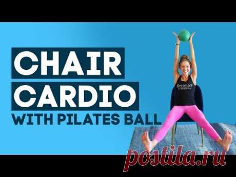 Chair Workout with Pilates Ball | Seated Exercise Class (WORKOUT FOR WEIGHT LOSS!)