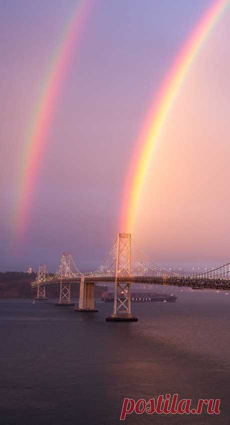 Bay Bridge, San Francisco, California | Rainbows