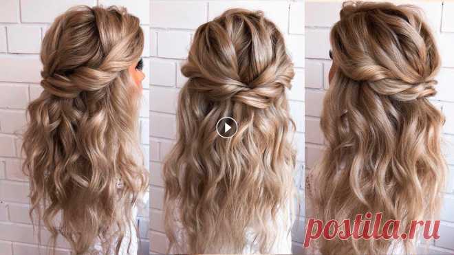 Wedding hairstyle | Прическа Мальвинка Как сделать прическу Мальвинку с помощью утюжка ????? Пошаговое выполнение в данном видео. Обратите внимание, что я накручиваю волосы в разные стороны... причёски на короткие волосы