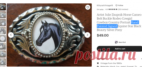 Artist Julie Zsupnik Horse Cameo Belt Buckle Rodeo Cowgirl - Etsy