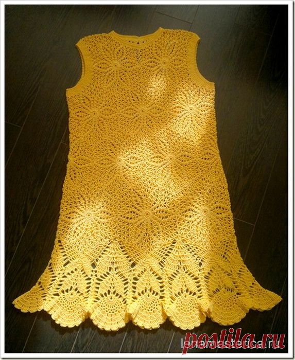 Вязаное платье "Солнышко" от Лена Мастерица.
