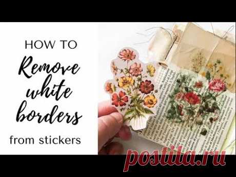 How to remove white borders from stickers | antiquarian stickers book