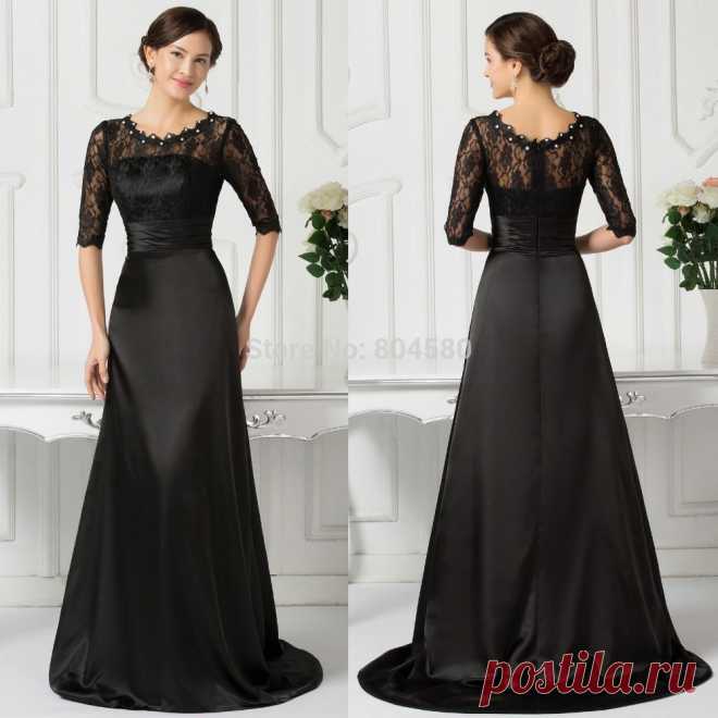 Prom Dresses Picture - More Detailed Picture about Fashion Women Winter Big Size Half Sleeve Prom dress Lace Evening Gown Floor length Black Mother of the Bride dresses CL007521 Picture in Prom Dresses from Twinkle Star | Aliexpress.com | Alibaba Group