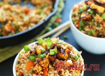 Жареный рис с тофу и овощами пошаговый рецепт с фото | Minimalcook
