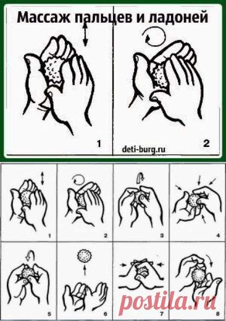 Массаж пальцев и ладоней для развития мелкой моторики | Растем и развиваемся вместе с мамой!