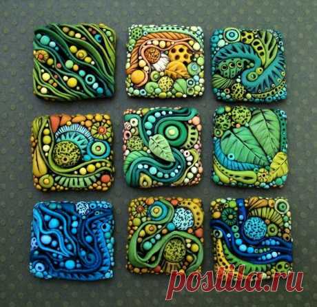 (93) Colorful Textured Tiny Tiles Clay abstract | Inspiration - Abstract Art