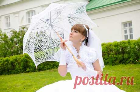 Свадебные кружевные зонты