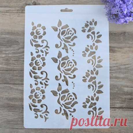 Rose Stencil DIY Decor Stencil Flower Stencil Scrapbooking stencil Wall stencil Craft stencil Painting stencil 14910-A - Etsy Chile