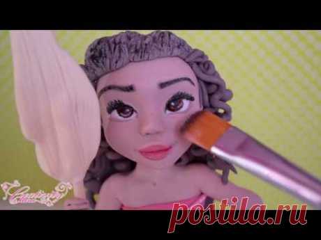 moana vaiana cake topper fondant tutorial oceania pasta di zucchero torta