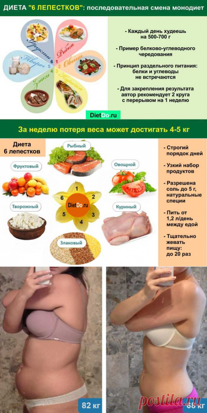 Диета "6 лепестков": особенности, меню, результаты, критика
