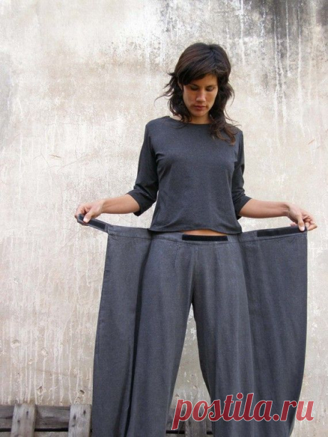 Unique grey Womens pants-Origami trousers/ 4 way pants-womens wrap pants-Wide…