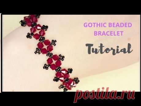 Crafting a Gothic Charm: Bead and Bicone Bracelet Tutorial