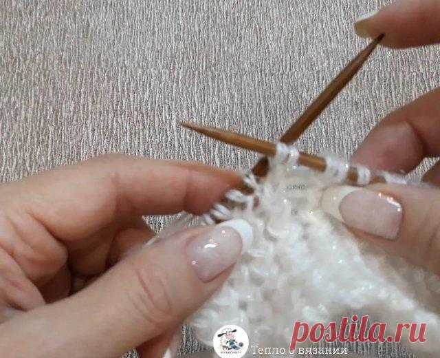 Как из французской резинки получить шикарный узор для вязания спицами | Тепло о вязании | Пульс Mail.ru Фото, схема, описание.