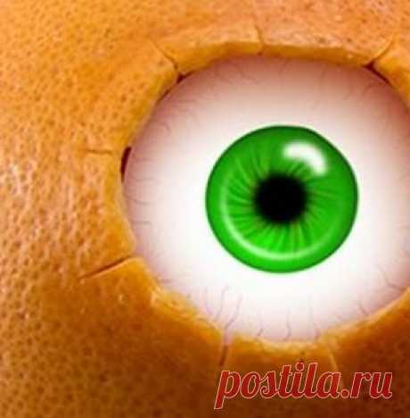 Фотоманипуляция в фотошопе - вставляем глаз в апельсин