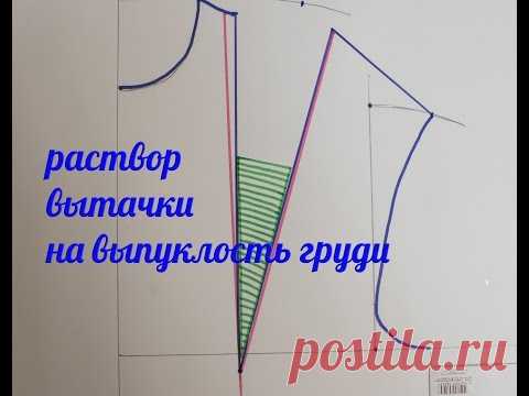 как определить раствор нагрудной вытачки