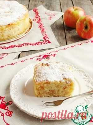 Сочный яблочно-манный пирог - кулинарный рецепт