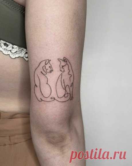 Татуировки в одну линию