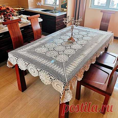 Amazon.com: XQLSRJ Elegant and Luxurious White Lace Table Cloth Table Cloths Quality Rectangular Fall Antique Flower Decor Macrame Table Cloth for Outdoor Farmhouse Rustic Kitchen Party Birthday Picnic : Home & Kitchen