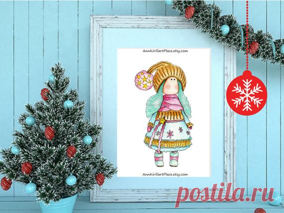 Winter Nursery Decor Printable Wall Art Digital Art Print | Etsy Winter Nursery Decor, Printable Wall Art, Digital Art Print, Doll Nursery Art, Instant Download Art, Home Wall Decor, Tilda Doll Poster Art _____________________________________________________________________________________  INSTANT DOWNLOAD WATERCOLOR PAINTING  - based on our doll coloring pages