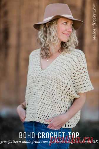 Poncho-Style Summer Crochet Top - Free Pattern! - Make & Do Crew