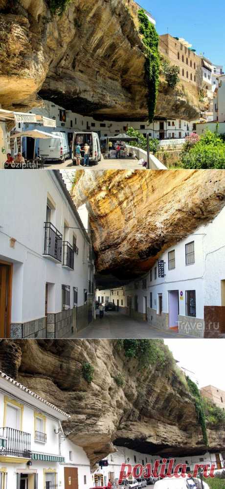 Скалистый Сетениль-де-лас-Бодегас: улицы под каменными глыбами.