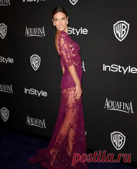 Алессандра Амбросио (Alessandra Ambrosio) на церемонии Golden Globe Awards 2015 (Золотой глобус 2015)