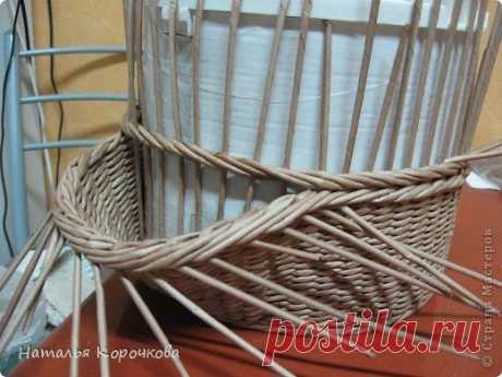 Поделка изделие Плетение Домики для лука с подробностями Трубочки бумажные фото 11
