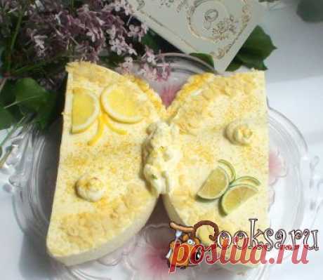 Торт «Бабочка-лимонница» фото рецепт приготовления