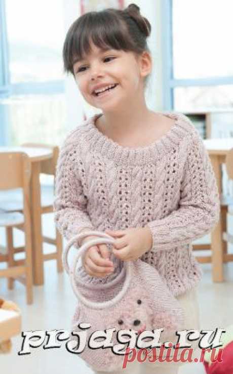Красивый детский пуловер спицами