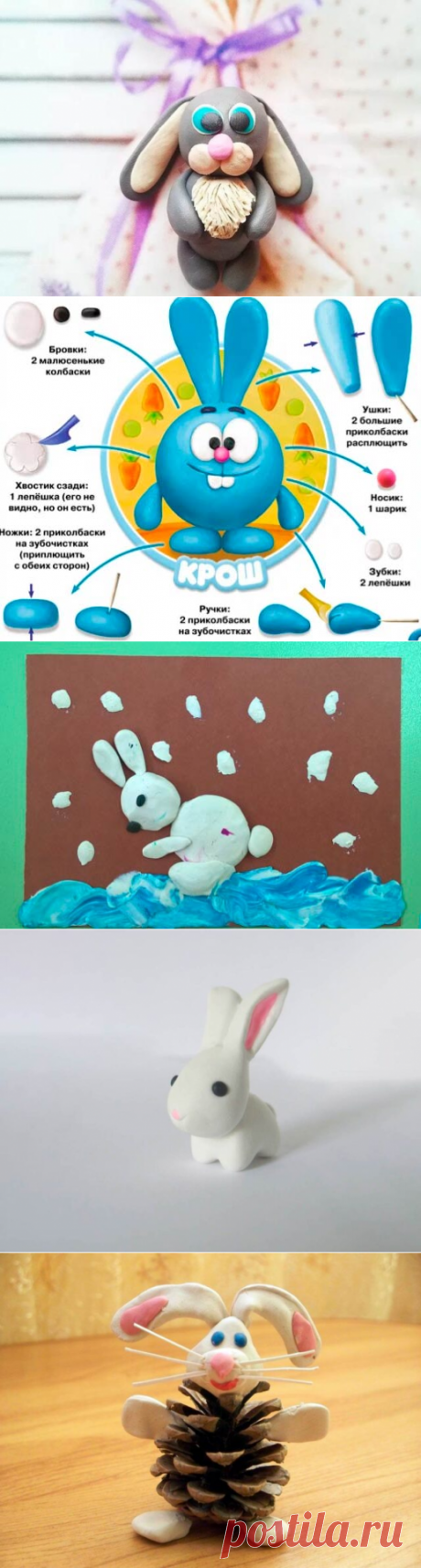 Зайчик из пластилина: как слепить пластилинового зайца для детей и сделать поделки своими руками, заяц из ну погоди лепим с детьми поэтапно - схемы фигурка зайца