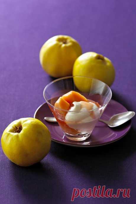 Вареная айва с лимонными сливками | Marie Claire