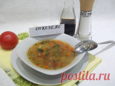 Овощной суп с чечевицей и помидорами / Простые рецепты