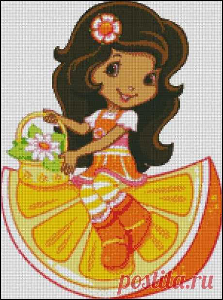 Girl on oranges, Girl, Oranges, Animals, Cross stitch pattern, Modern cross stitch, Counted cross stitch, Cross stitch, Pdf, Pattern pdf