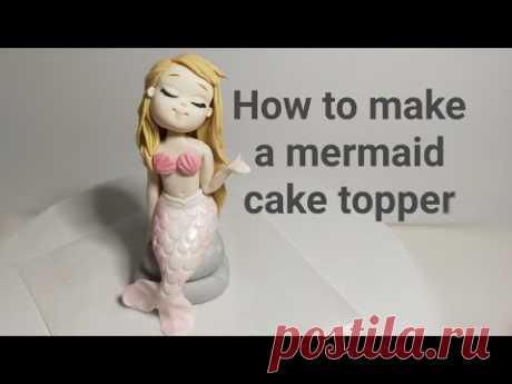 How to make a cute mermaid fondant cake topper